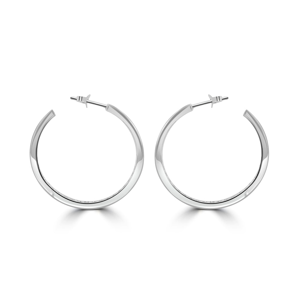 Crystal Glaze Silver Hoops