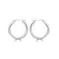 Silver Swirl Hoop Earrings