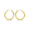 Gilded Twisted Horizon Hoops