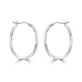 Silver Undulating Hoop Earrings