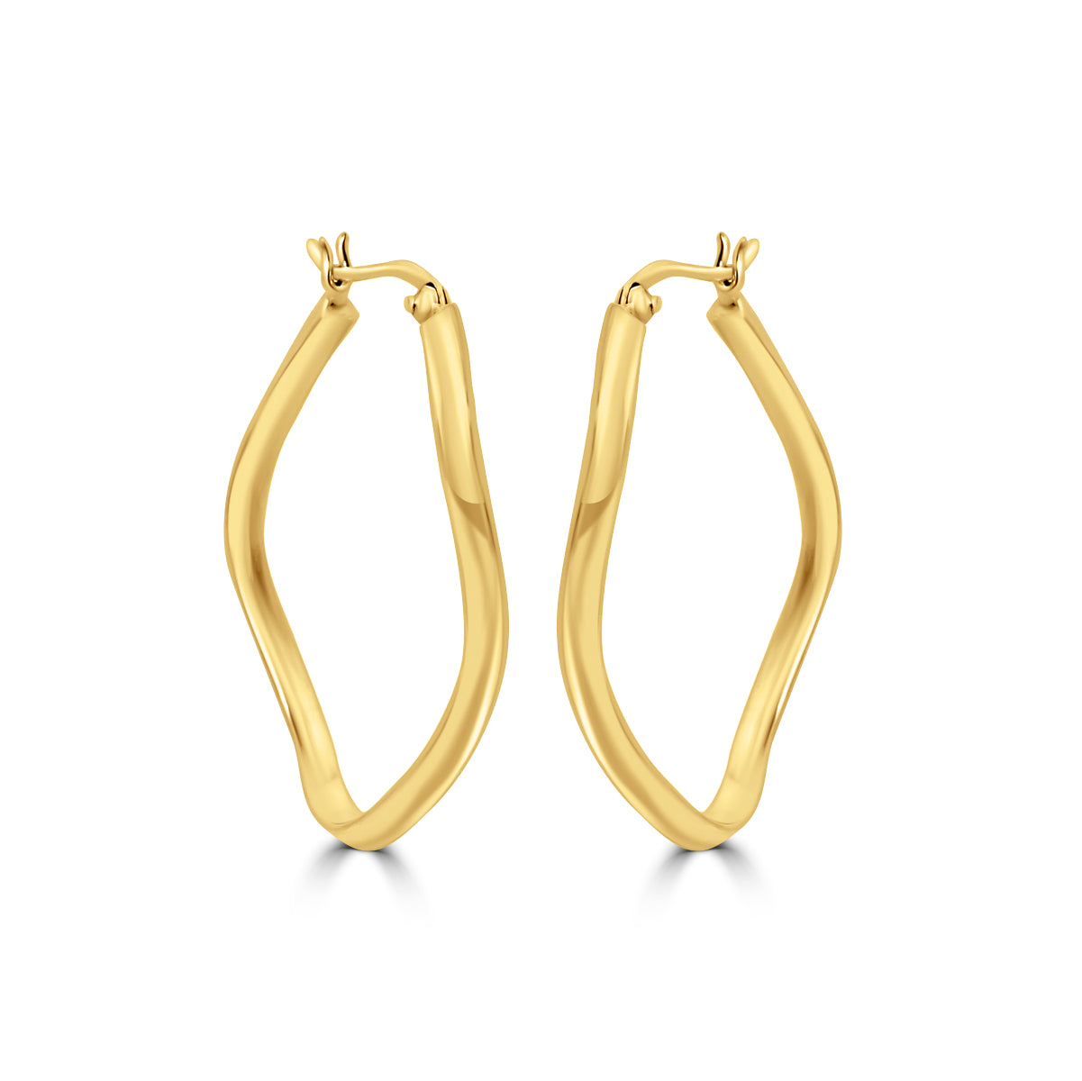 Gilded Ethereal Wave Hoops