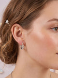 Polished Eclipse Silver Hoops