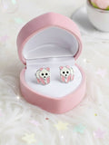 Pastel Panda Silver Studs