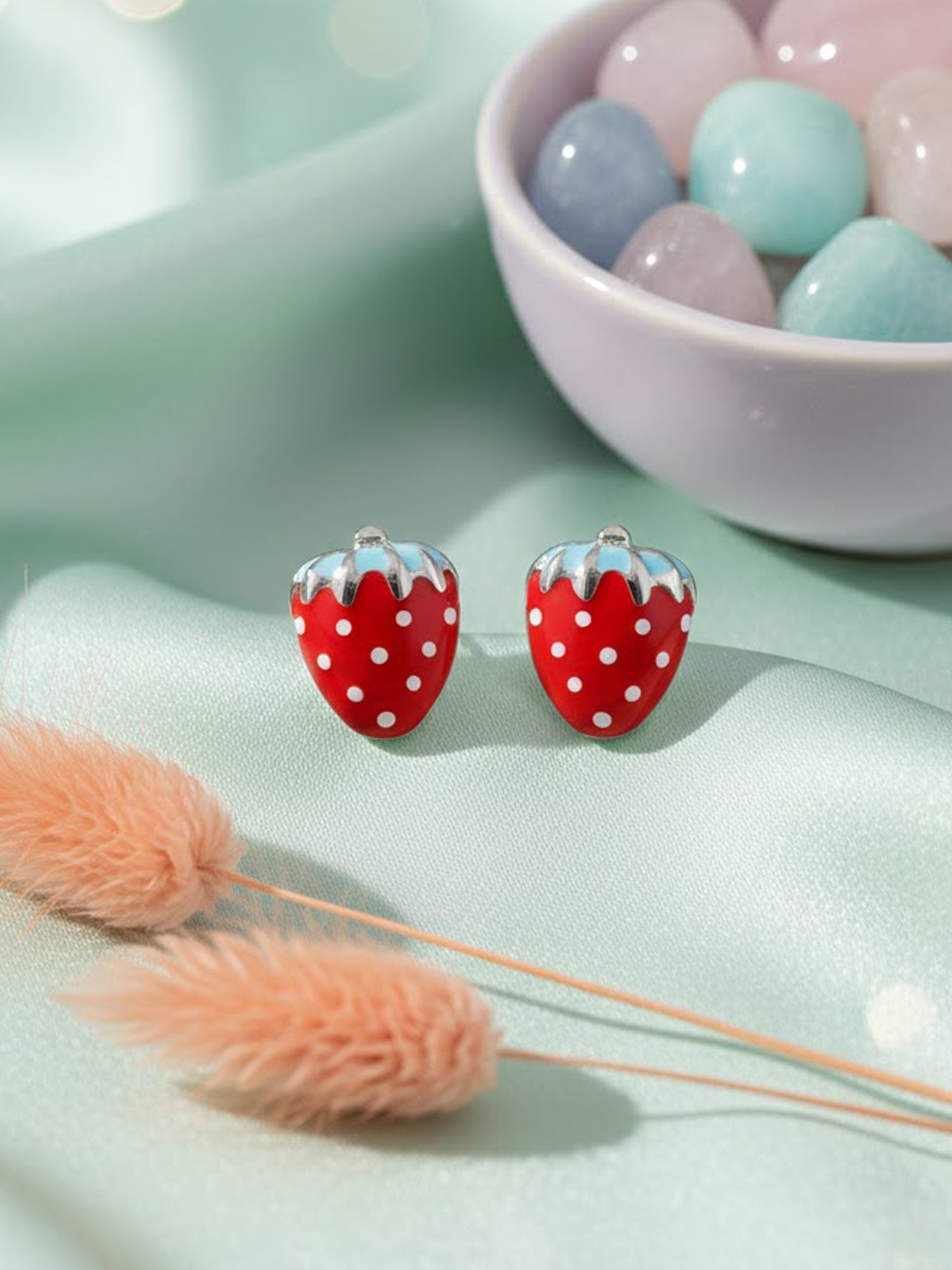 Sweet Summer Strawberry Studs