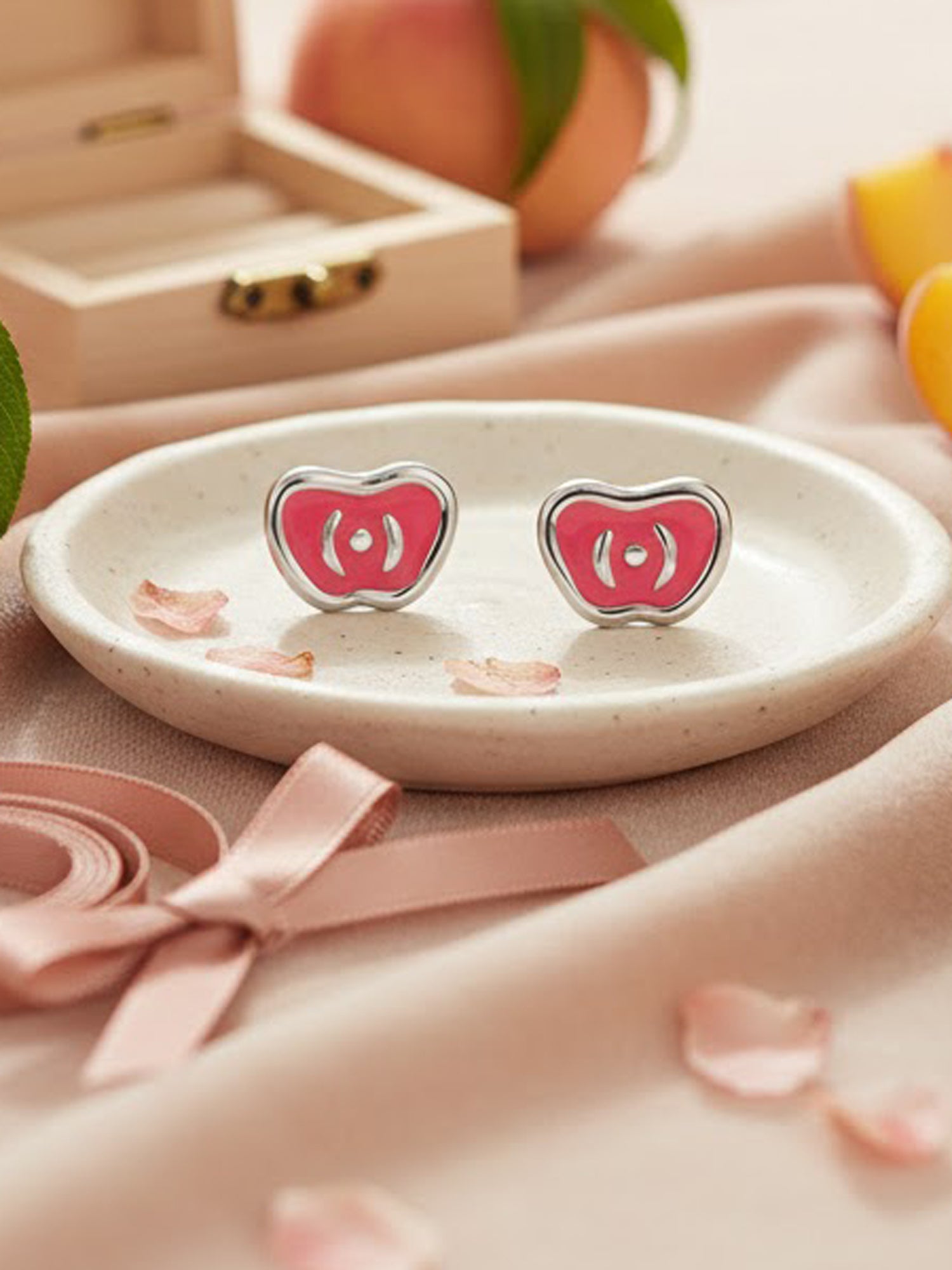 Forbidden Enamel Apple Studs