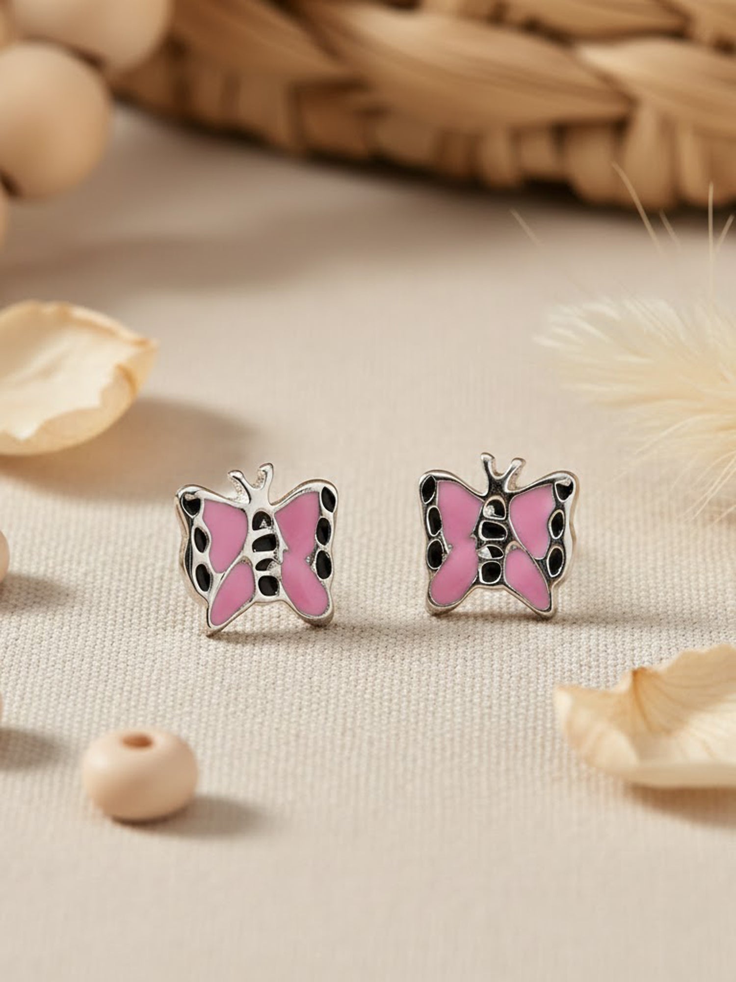 Papillon Enamel Studs