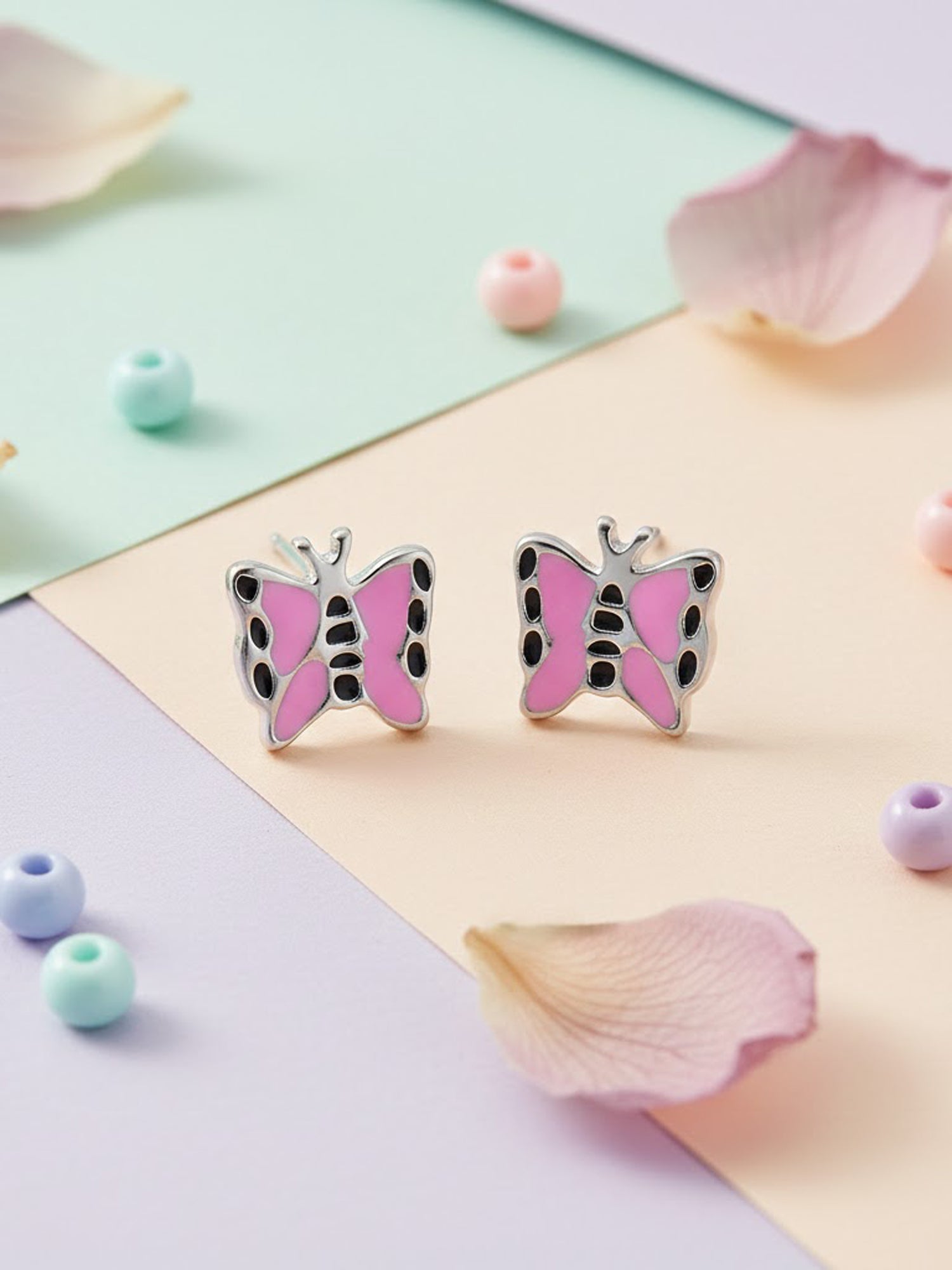 Papillon Enamel Studs