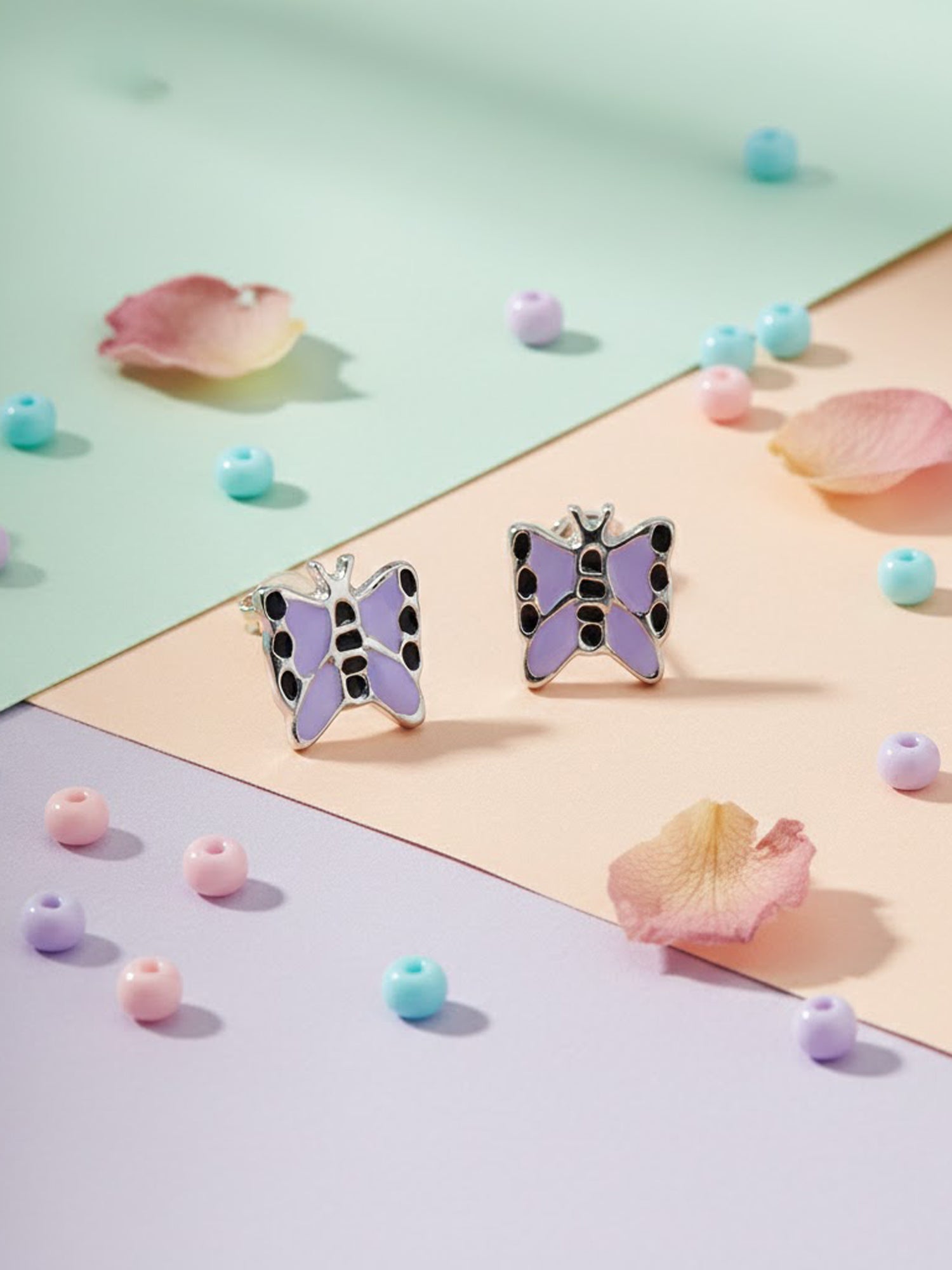 Papillon Enamel Studs