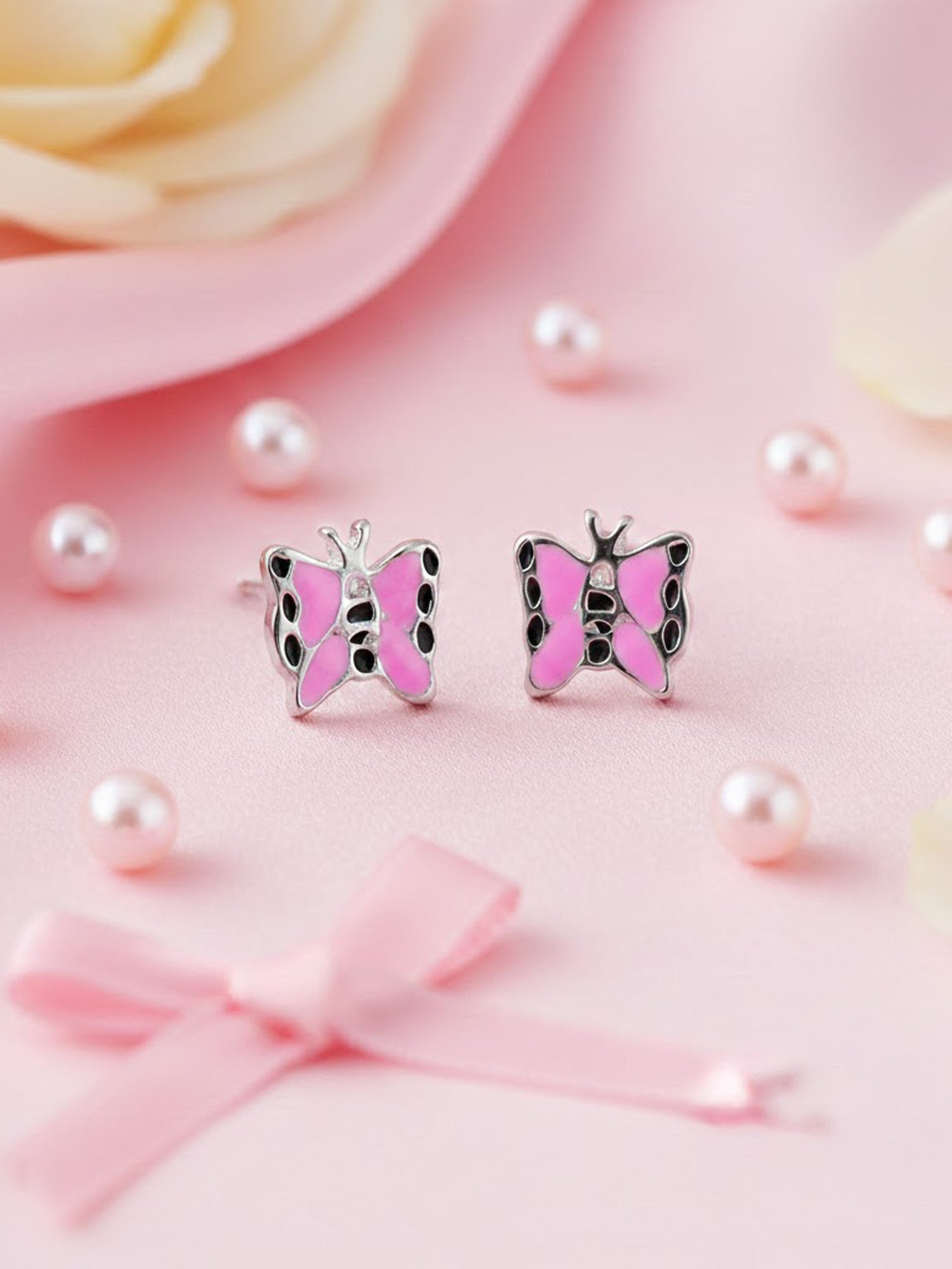 Papillon Enamel Studs
