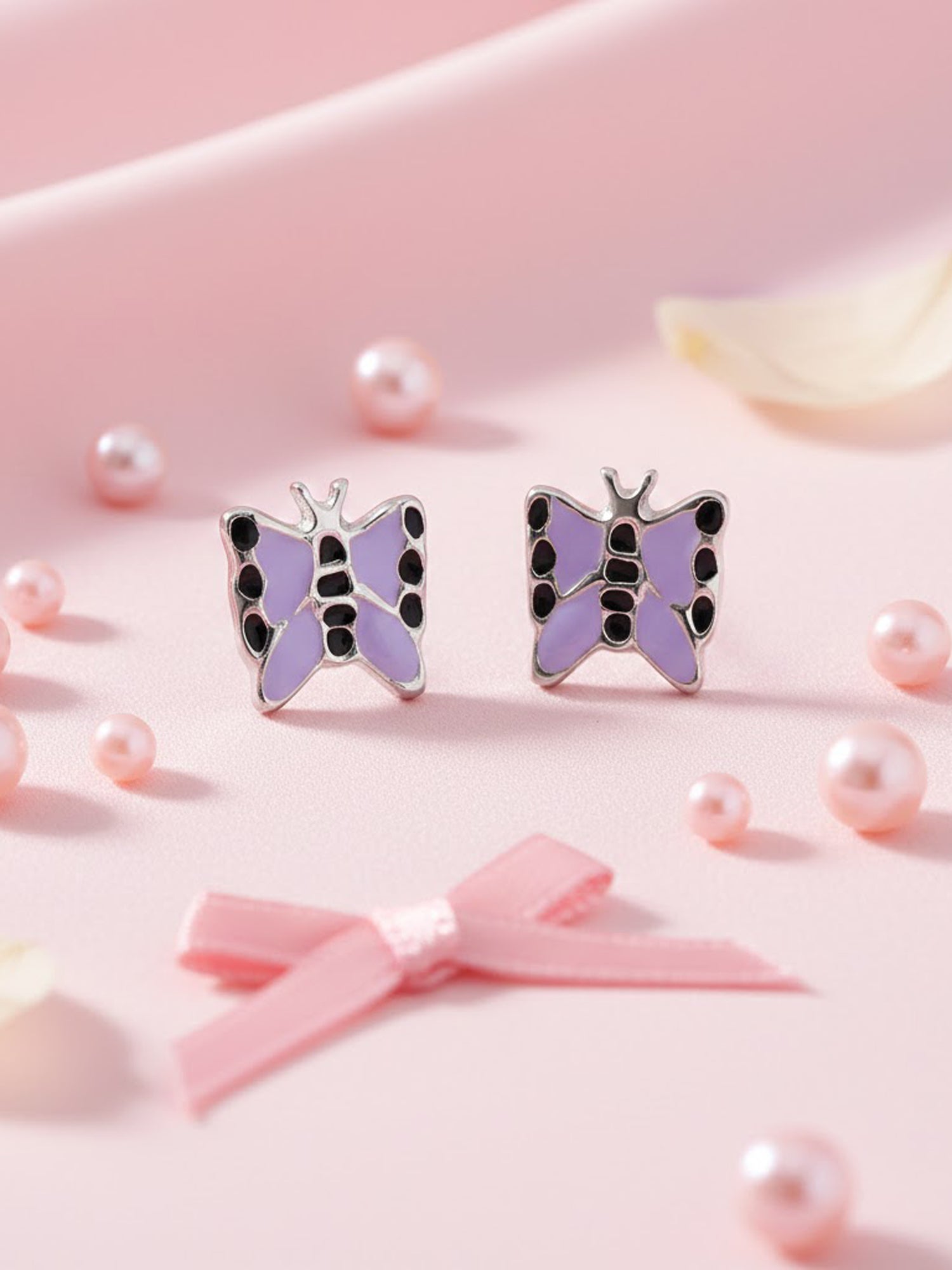 Papillon Enamel Studs