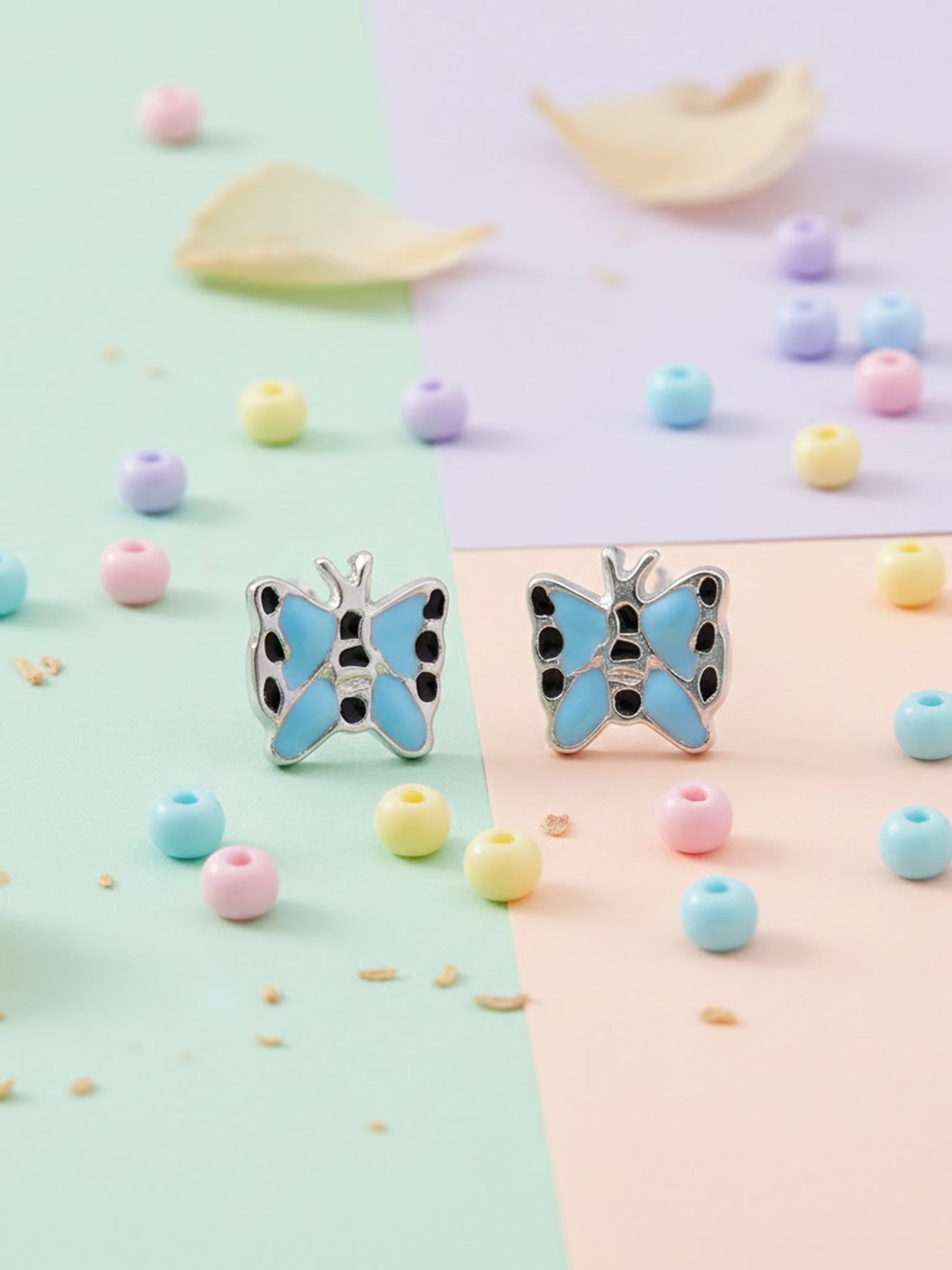 Papillon Enamel Studs