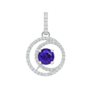 925 Pure Silver Blue Stone Pendant